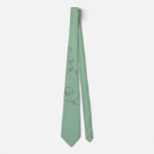 Cravate Gris sur le laurier vert de mariage (Devant)