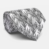 Cravate Gris tropical hawaïen de Whisperer de paume (Roulé)