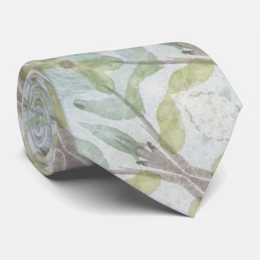 Cravate Gris Turquoise et vert (Roulé)