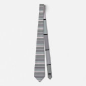 Cravate Gris Vert Avec Bandes Noires Sur Papier Aquarelle (Devant)