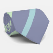 Cravate Gris, Vert, Bleu Clair Pastel Rayures Diagonales (Roulé)