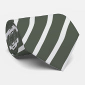 Cravate Gris-vert et blanc pâle (Roulé)