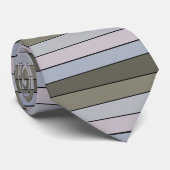 Cravate Gris Vert Et Gris Noir Sur Papier Aquarelle (Roulé)