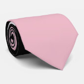Cravate Gris Zigzag, Gris Chevron, Motif Zigzag, Rose (Roulé)