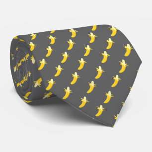 Cravate grise de banane