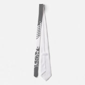 cravate grise de calligraphie (Dos)