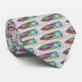 Cravate grise de crayon "en verre souillé" (Roulé)