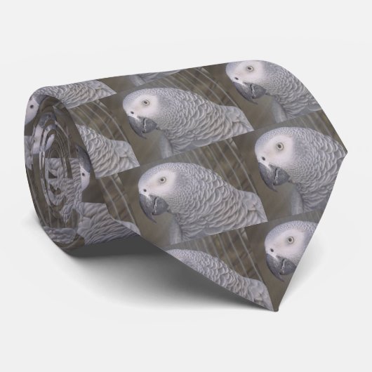 Cravate grise de perroquet (Roulé)