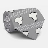 Cravate grise du casquette du chef (Roulé)
