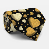 Cravate Gritty Love coeur or (Roulé)