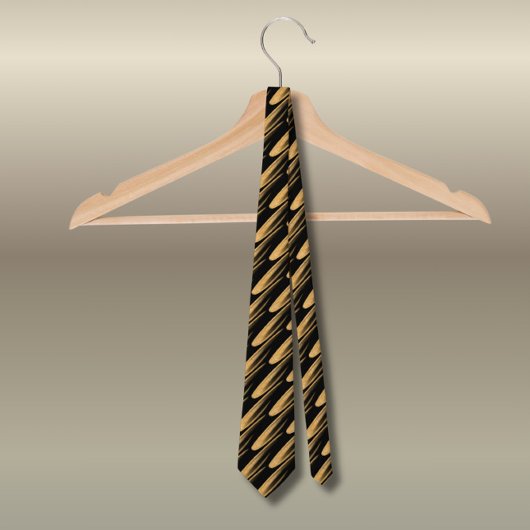 Cravate Groom Gold et Mariage noir