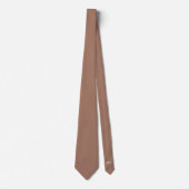 Cravate Groom Groomsmen Initiales Mariage Brown doux (Devant)