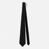 Cravate Groom - Repeating White Text on Black (Devant)
