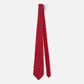 Cravate Groom - Texte blanc répété en rouge (Devant)