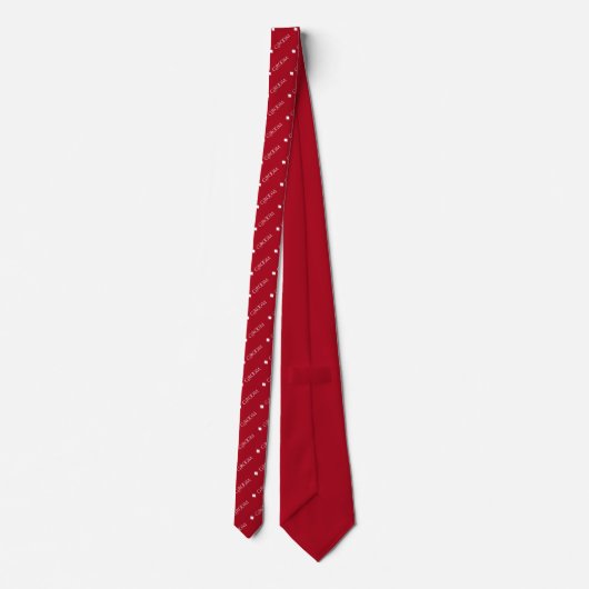 Cravate Groom - Texte blanc répété en rouge (Dos)