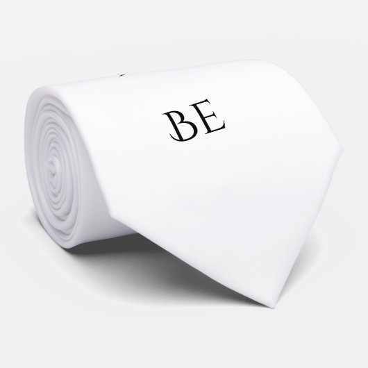 Cravate Groom To Be White Modern Typographie Pour Lui (Roulé)