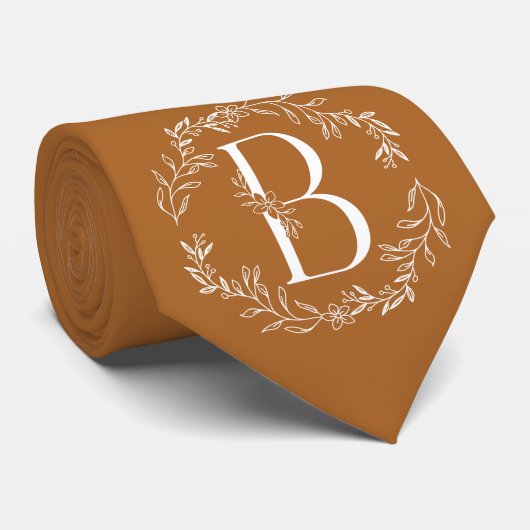Cravate Groomsmans monogrammes de l'oeil du tigre (Roulé)