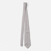Cravate Groomsmen Gris Clair Initiales Mariage (Dos)