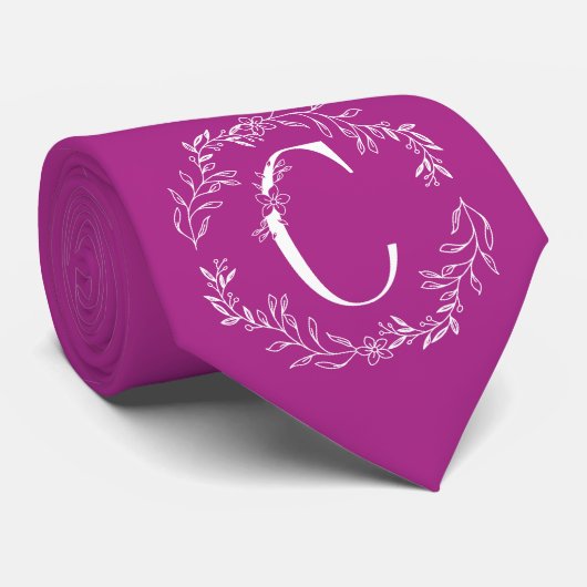 Cravate Groomsmen monogramme de Fandango (Roulé)