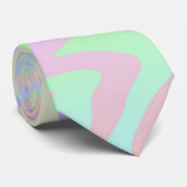 Cravate Groovy Rétro Mod Boho Fantaisiste Tripant Vagues A (Roulé)