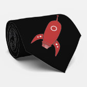 Cravate Gros rouge de bateau de rétrofusée (Roulé)