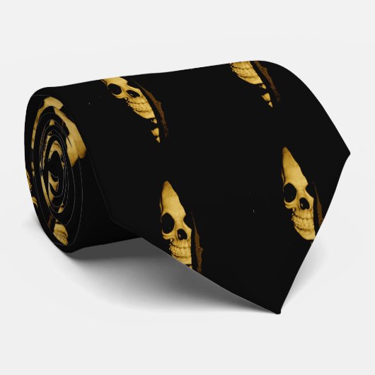 Cravate Grosse Faucheuse Noie..Cravate (Roulé)