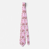 Cravate Grosse rose pâle (Devant)