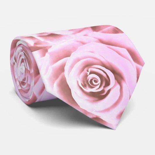 Cravate Grosse rose pâle (Roulé)