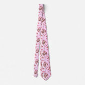 Cravate Grosse rose pâle (Dos)