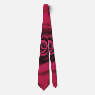 Cravate Grosse Rose rouge
