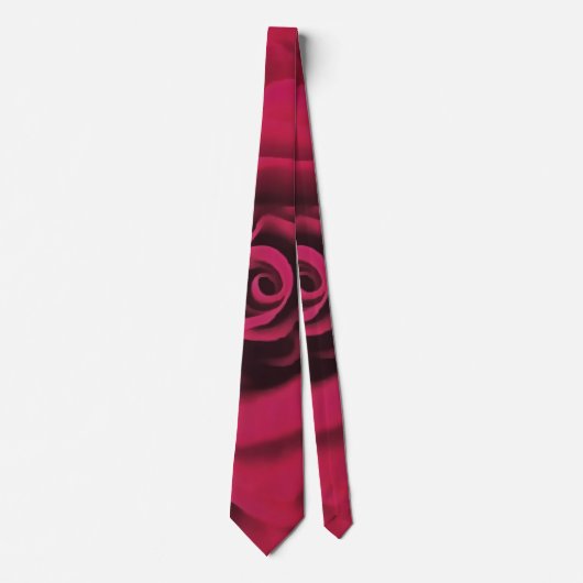 Cravate Grosse Rose rouge (Devant)