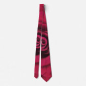 Cravate Grosse Rose rouge (Dos)
