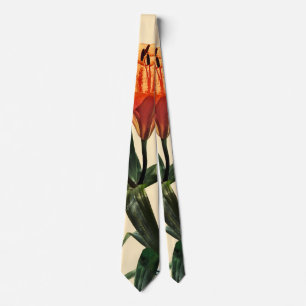 Cravate Groupe de Lilies orange