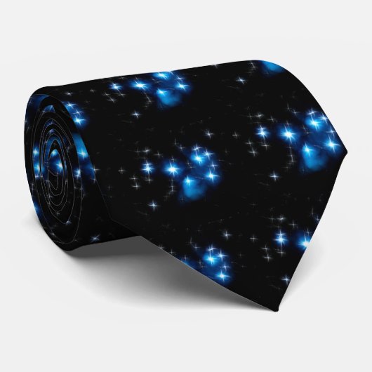 Cravate Groupe d'étoile bleue de Pleiades (Roulé)