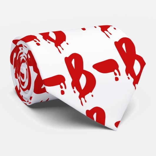 Cravate Groupe sanguin B- Hôpital d'horreur négatif (Roulé)