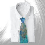 Cravate Grunge Abstrait en cuivre<br><div class="desc">Conception Abstraite de cuivre et d'aqua</div>