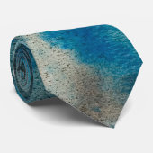 Cravate Grunge bleu blanc et noir (Roulé)
