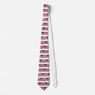 Cravate Grunge de drapeau de Betsy Ross