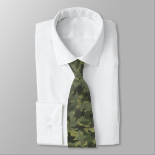 Cravate Grunge Green Camo Militaire Camouflage Mens Cravat