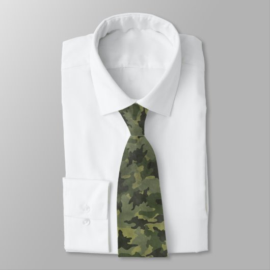Cravate Grunge Green Camo Militaire Camouflage Mens Cravat (Attaché)