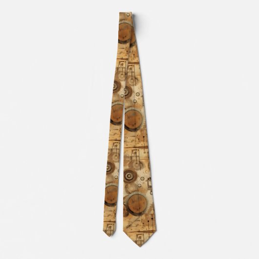 Cravate Grunge Rustic Steampunk Horloge (1) (Dos)