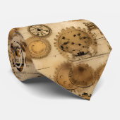 Cravate Grunge Rustic Steampunk Horloge (4) (Roulé)