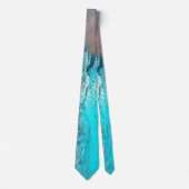 Cravate Grunge Turquoise Texturé Abstrait (Devant)