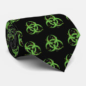 Cravate Grungy Gross Green Biohazard (Roulé)