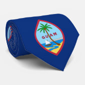 Cravate Guam Cravate, mode business USA, Drapeau guaméen (Roulé)