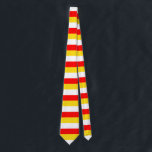 Cravate Guernsey flag stripes red yellow white pattern Nor<br><div class="desc">Guernsey flag stripes red yellow white pattern Normandy United Kingdom</div>