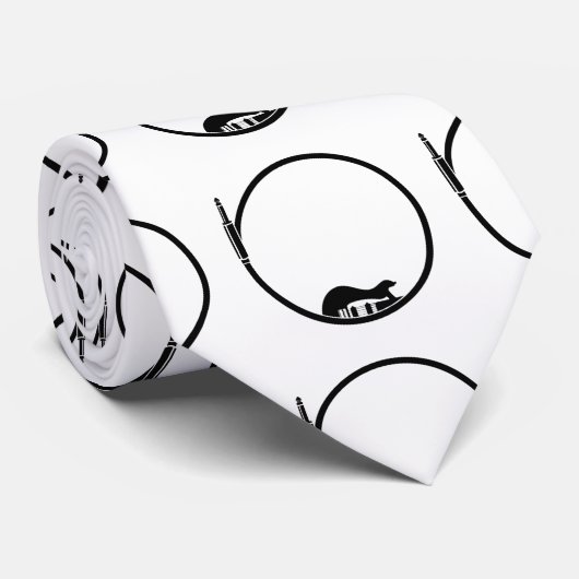 Cravate Guitare électrique minimaliste (Roulé)