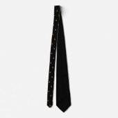 Cravate Guitare Monogramme Initial Noir Aquarelle (Dos)