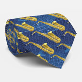 Cravate guitare saxophone (Roulé)