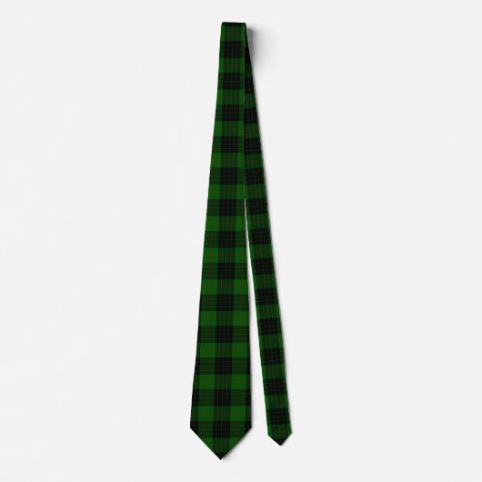 Cravate Gunn tartan vert noir plaid (Devant)